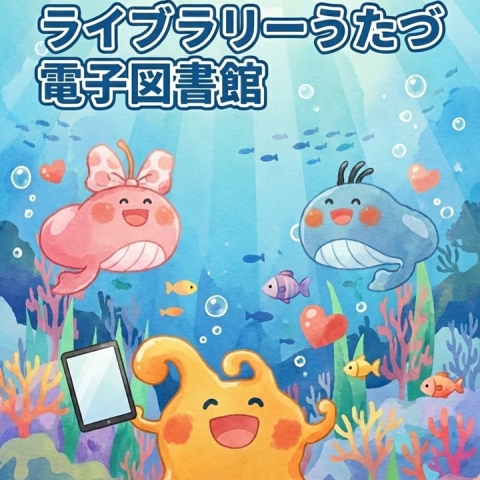 宇多津町にある図書館（ライブラリーうたづ）に電子図書館ができたみたい【詳細：https://uplaza-utazu.jp/library-01/】