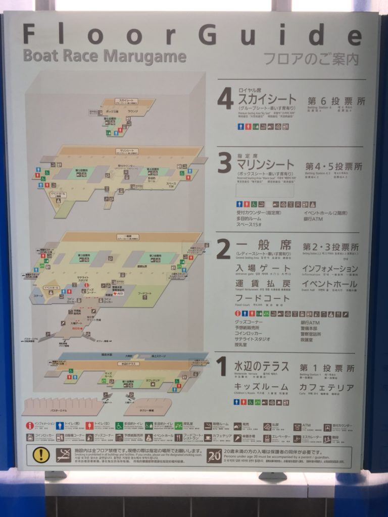 ボートレースまるがめのフロアのご案内画像