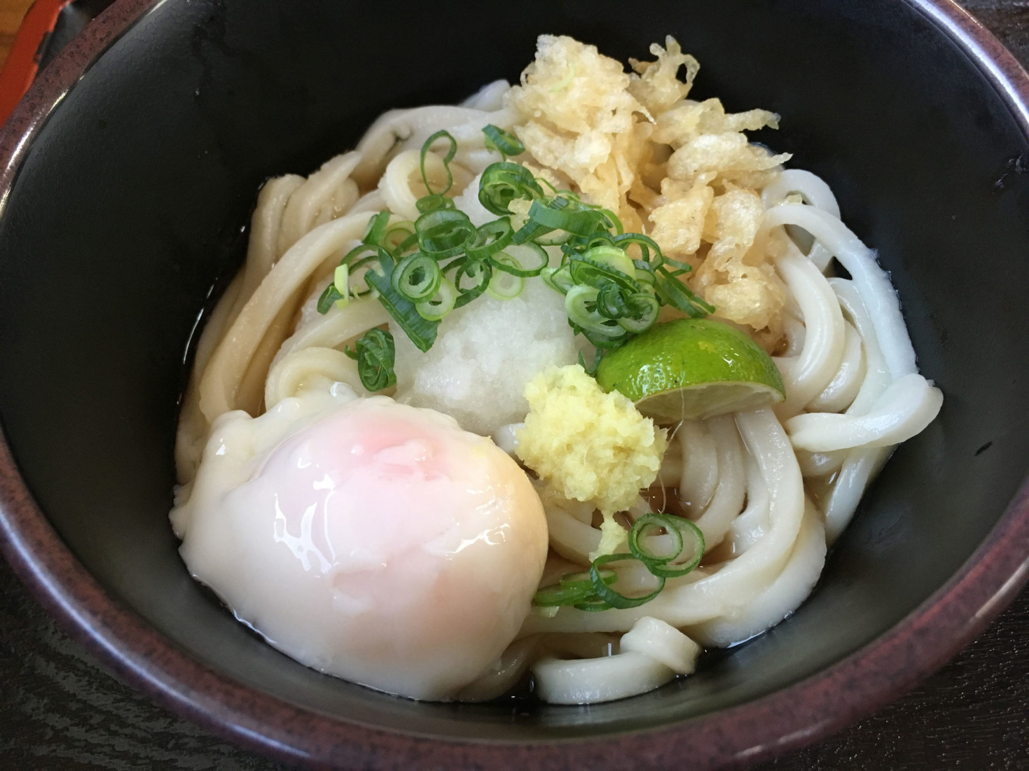 本格手打ちうどん香川屋本店の温玉ぶっかけ画像