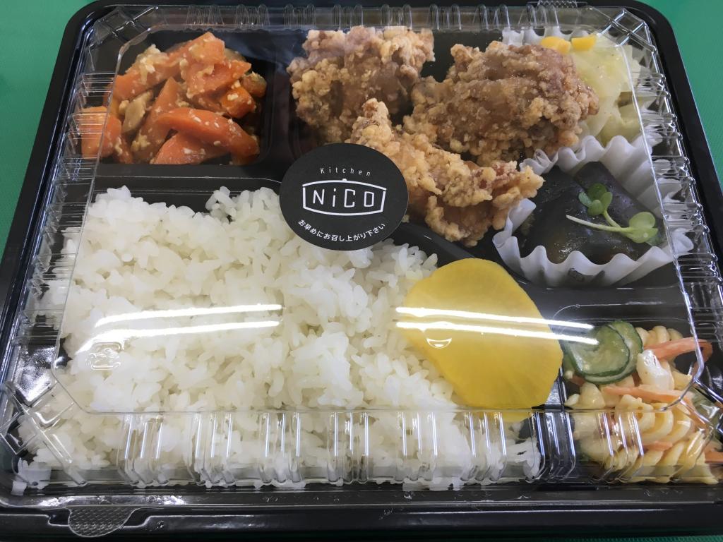 Kitchen Nico(キッチン ニコ) の満足度100！やさしい美味しさのから揚げ弁当(500円)