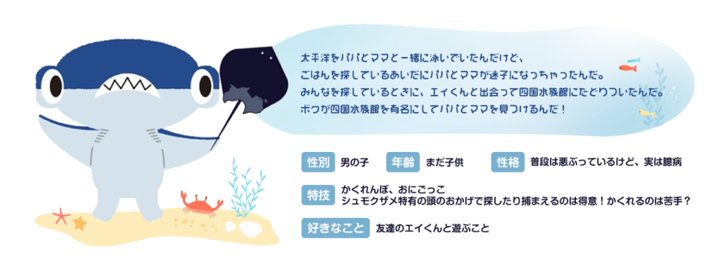 四国水族館公式マスコットの設定