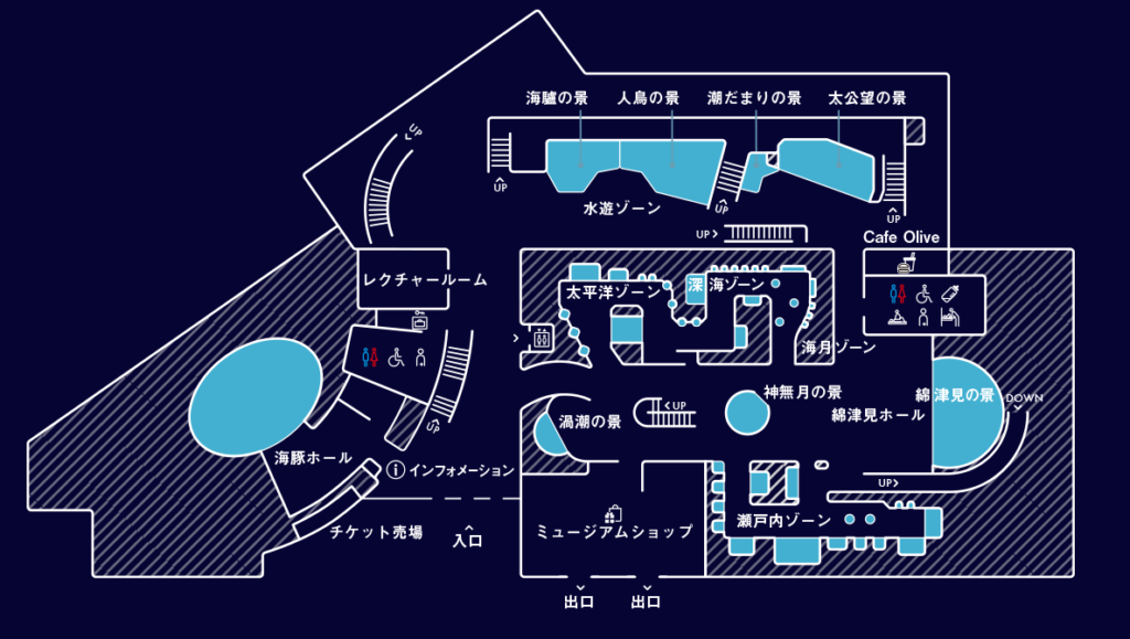 四国水族館 フロアマップ1F