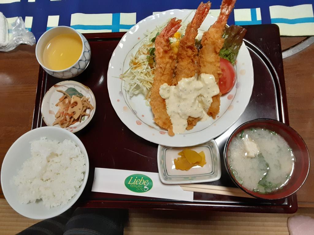 リーベ エビフライランチ 3尾付き