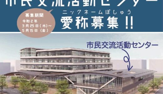 「市民交流活動センター」の愛称を募集してる