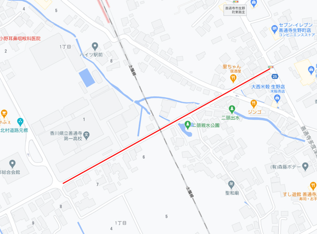 善通寺市文京町 道路工事