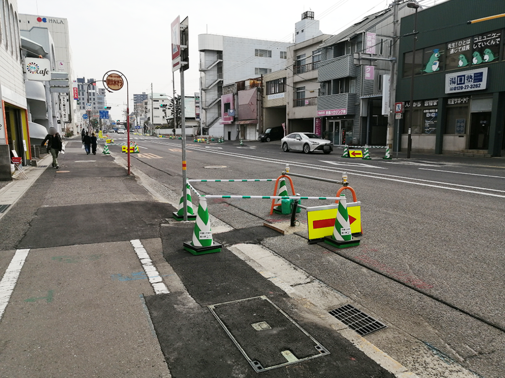 丸亀市停車場線 工事中