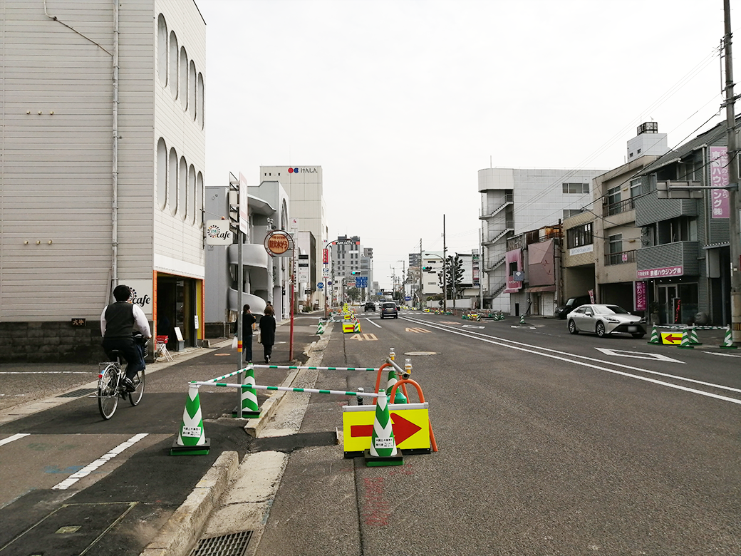 丸亀市停車場線 工事中