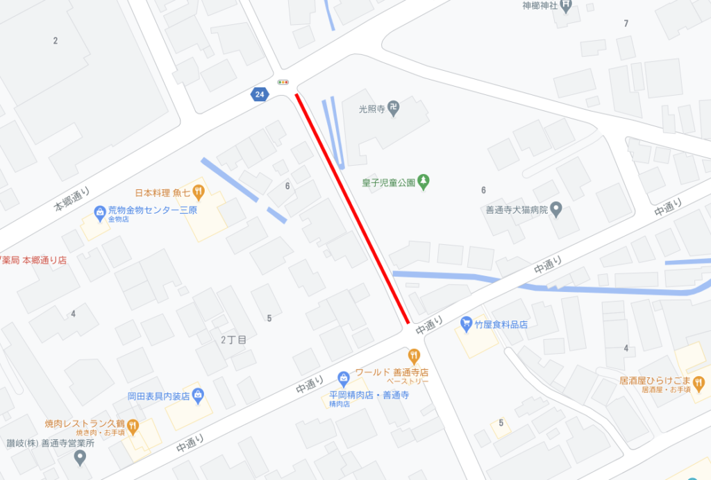 善通寺上吉田 道路工事