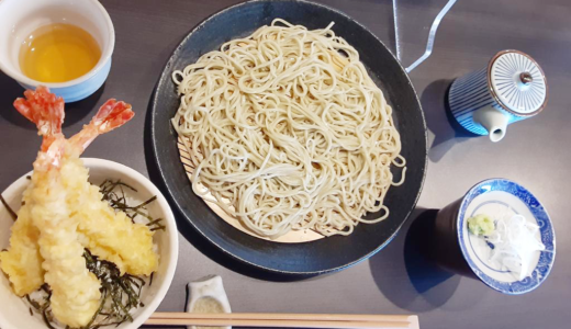 柞原町「蕎麦 笑人(そば しょうにん)」の『蕎麦とミニ天丼Bセット』