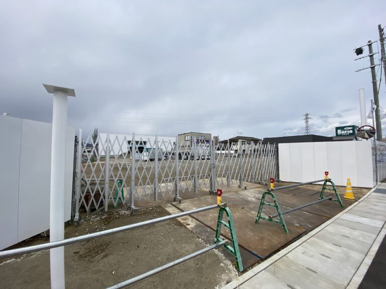 田村町に複合商業施設ができるみたい。「ユニクロ」と「JINS」が2022年5月18日(水)にオープン予定