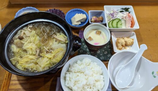 坂出市本町「食処 ゆとり」の『肉団子と春雨の鍋スープ』