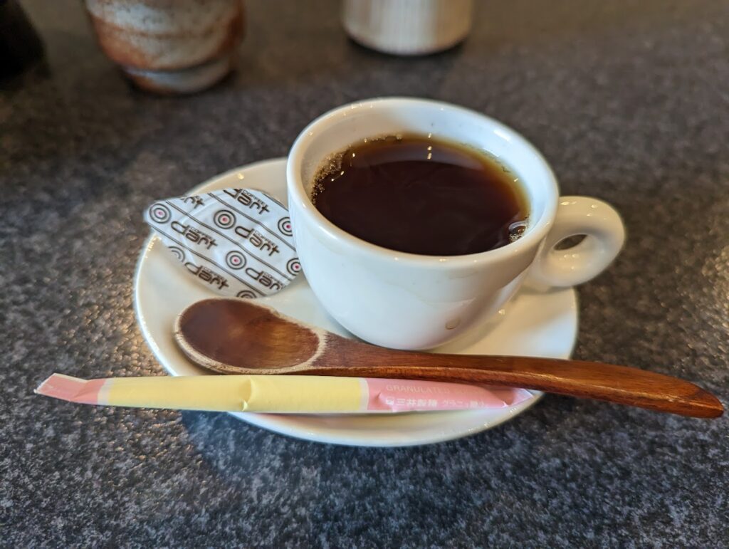 綾川町 鮨 丹波 がっつり海鮮丼 食後のコーヒー