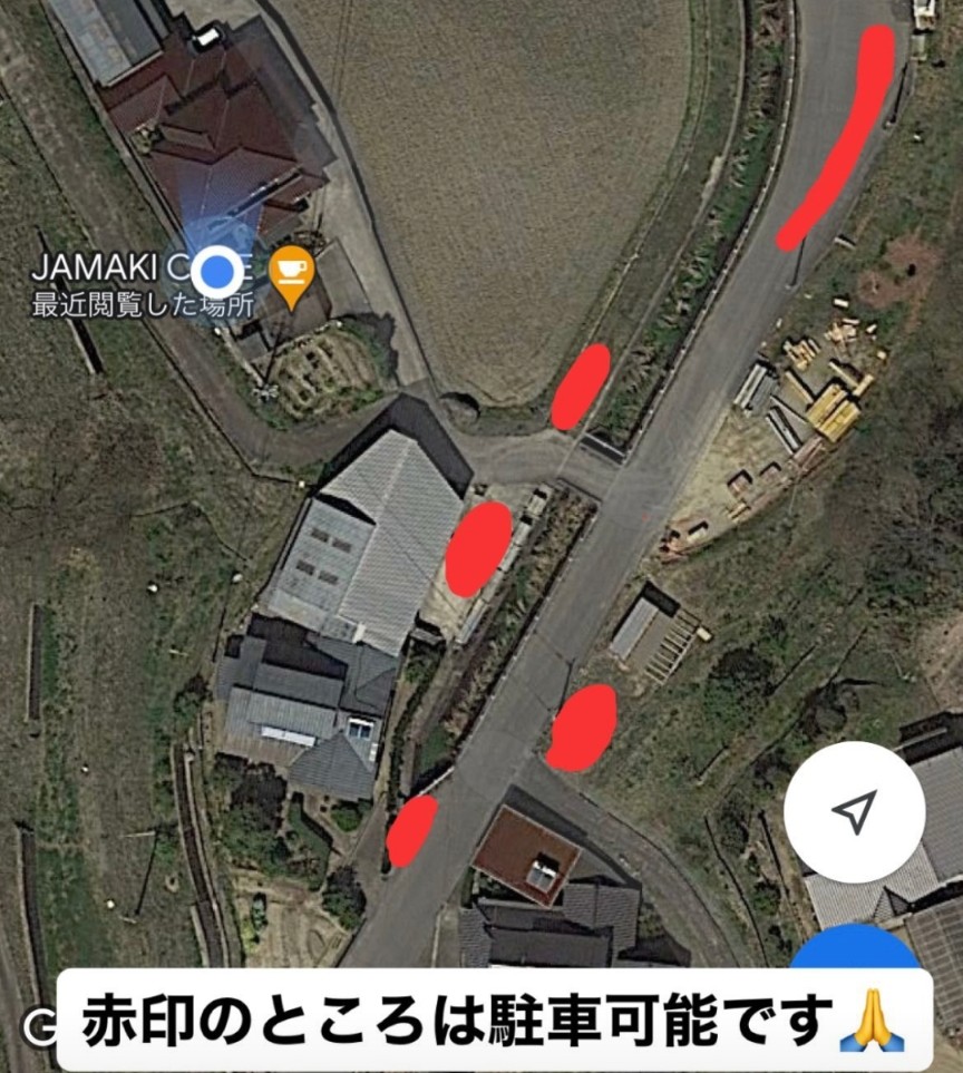 綾川町 JAMAKI CAFE 駐車場
