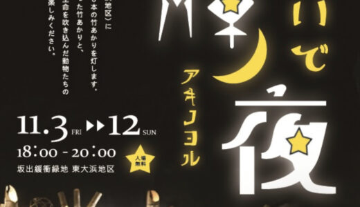坂出市久米町で「さかいで輝ノ夜(アキノヨル)」が2023年11月3日(金・祝)～11月12日(日)まで開催されるみたい