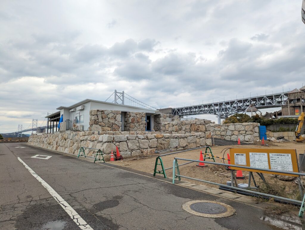 坂出市番の州 瀬戸大橋タワー 北側 工事中