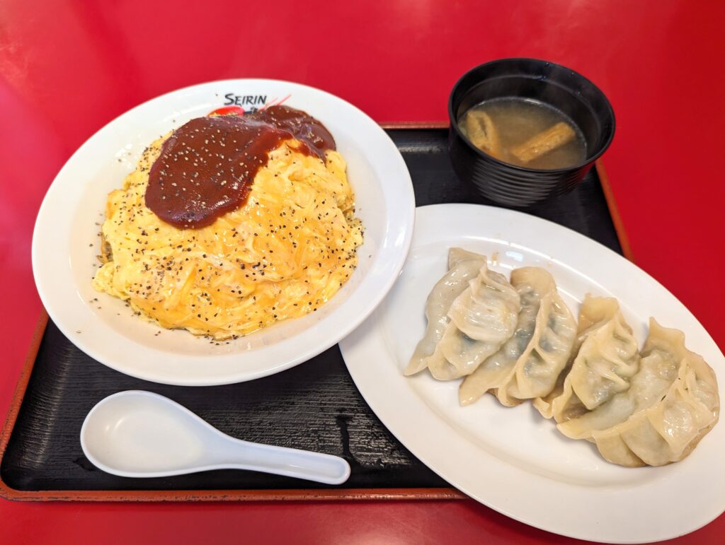 丸亀市原田町 中華料理 あおば×政麟 オムライスとビッグ野菜餃子