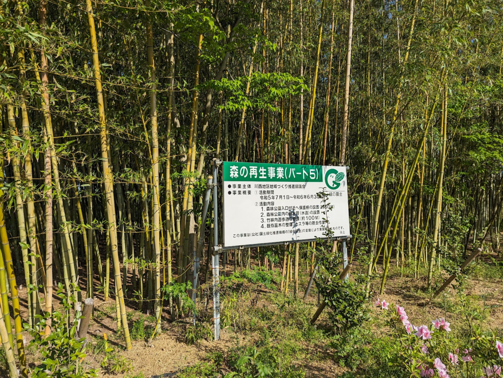 丸亀市川西町 竹林 遊歩道