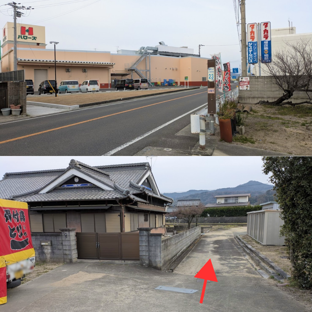 丸亀市綾歌町 とり一(とりいち) 場所・駐車場