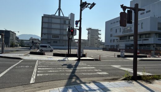 丸亀市の旧税務署跡地駐車場の一部が2025年7月7日(月)から当面の間使用禁止になるみたい