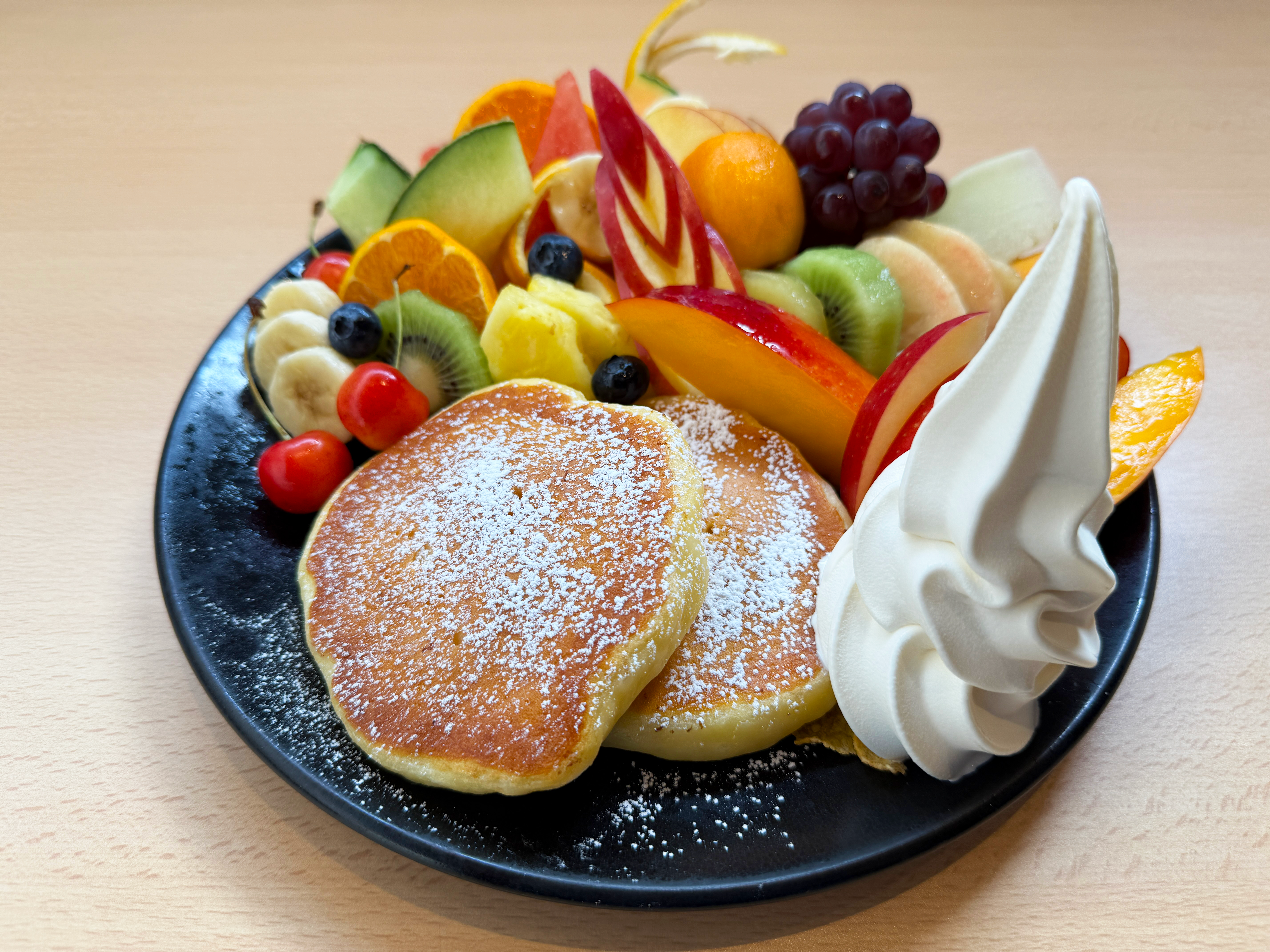 宇多津町「はまきた珈琲」の『季節のPonPonパンケーキ』果物屋さん