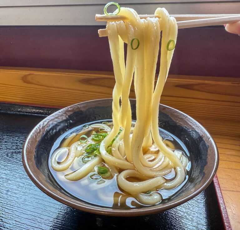 宇多津町にある「めりけんや かけはし店」の『かけうどん』やっぱりこれ！と頷く美味しさ。体にスッと染み込む優しい出汁がたまらん
