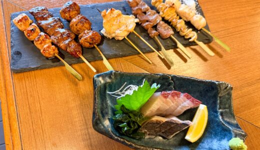 坂出市元町「焼き鳥居酒屋 なお」の『焼き鳥』と『鰆のお刺身』炭火の香り、朝に仕入れた新鮮な鰆