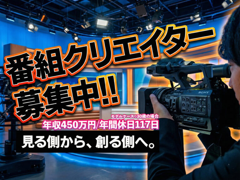 【正社員募集】地域密着×映像クリエイター！安定企業KBNで映像スキルを手に入れる【年間休日117日】※新卒・中途・未経験者歓迎