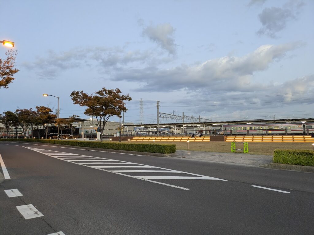 多度津駅前広場 ライトアップ