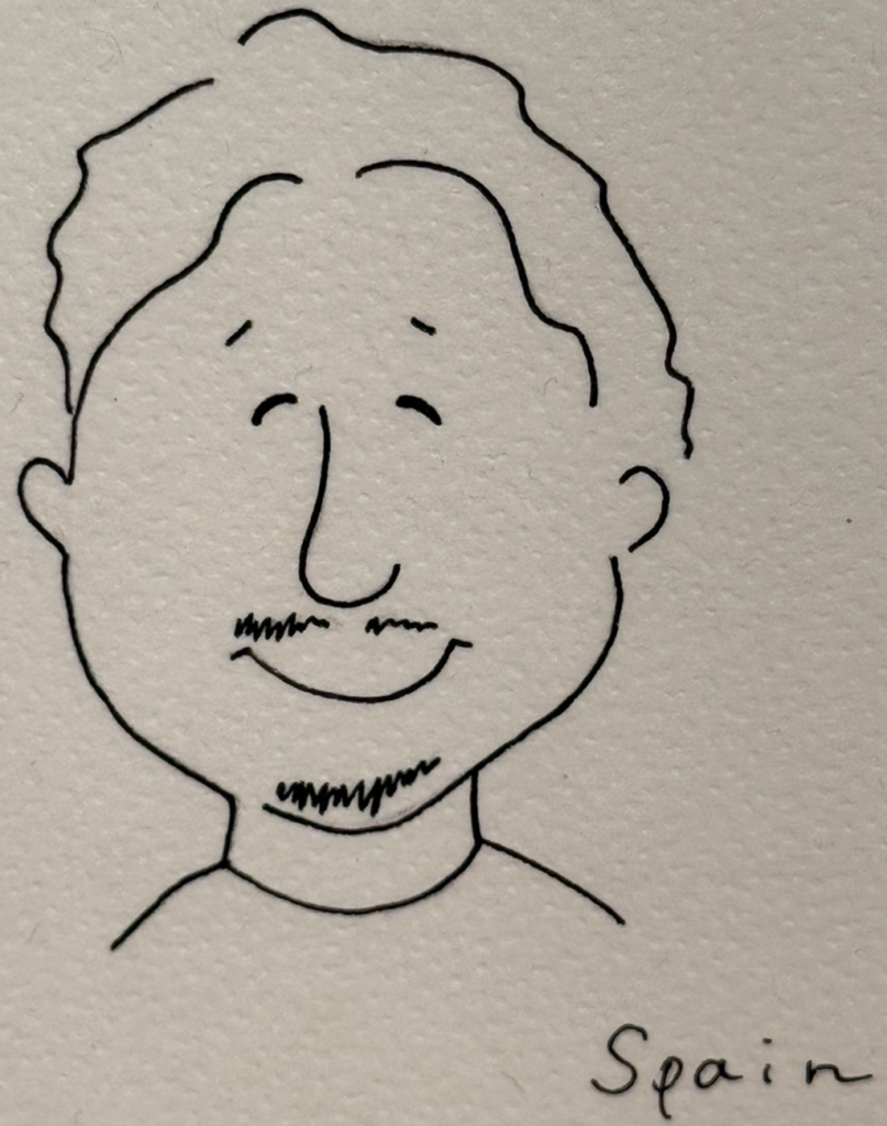 宇多津町新開 Lunch&Dining スペイン オーナー似顔絵