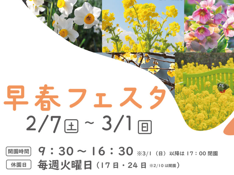国営讃岐まんのう公園で「早春フェスタ」が2026年2月7日(土)〜2026年3月1日(日)まで開催されるみたい！まんのう公園で春の兆しを見つけよう！