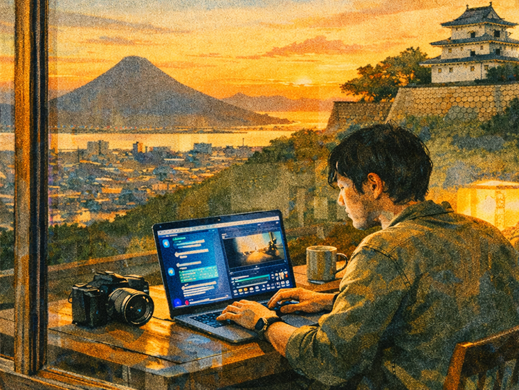 丸亀市 株式会社NCGroup まるつー 編集する男性