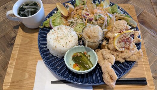 丸亀市川西町「the Old Tjikko coffee and dining」の『唐揚げワンプレートランチ』8月から小食さん向けワンプレートやワッフル、スイーツなど新メニューが登場！