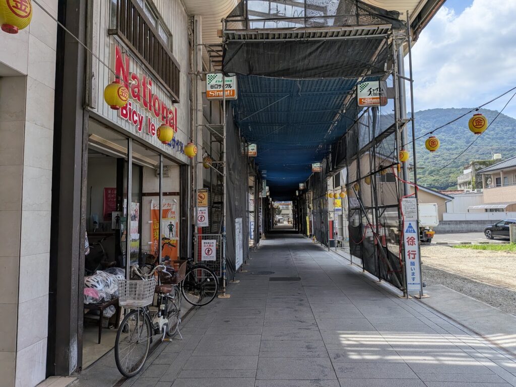 琴平町 新町商店街(歌舞伎新町) アーケード解体工事
