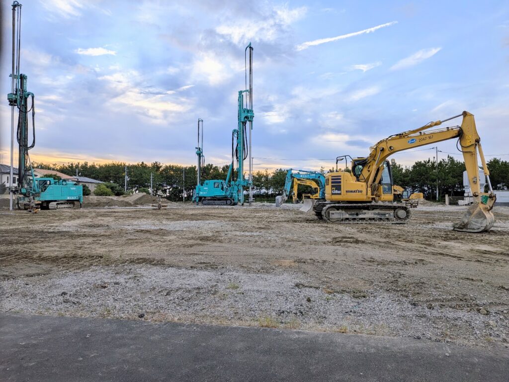 宇多津町 セントベイヒルズ 跡地の工事