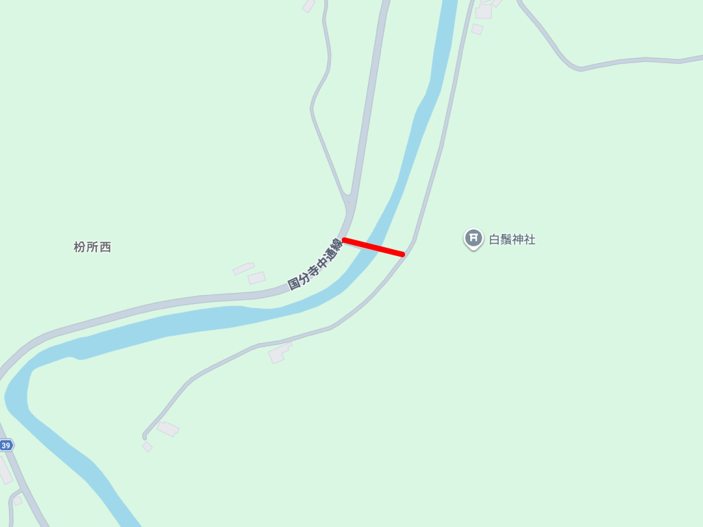 綾川町県道39号線 通行止め