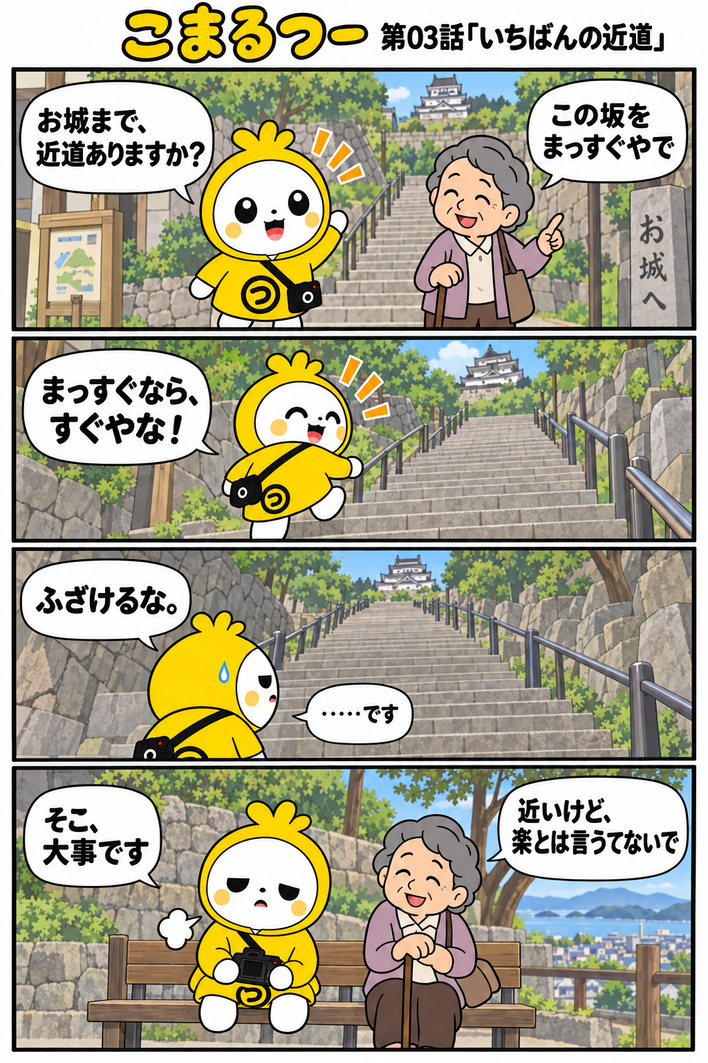 こまるつー 第03話「いちばんの近道」の4コマ漫画